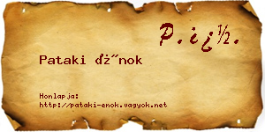 Pataki Énok névjegykártya